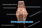 Audemars Piguet Royal Oak 41 MM Clone AP Calibre 3120 Automatic Rose Gold Case/Bracelet with White Dial and Stick Markers - 1:1 Original (JF)