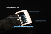 Parmigiani Kalpa XL Swiss Tourbillon Manual Winding Movement Steel Case with Black Leather Strap
