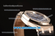 Audemars Piguet Royal Oak 41mm Blue Dial Automatic Clone Ap 3120 Movement Blue Leather Strap 15500ST.OO.1220ST.01 JH