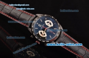 Tag Heuer Grand Carrera Calibre 17 Chronograph Miyota Quartz Movement PVD Case with Black Dial and Black Leather Strap