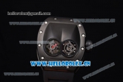 Richard Mille RM053 Miyota 9015 Automatic PVD Case with Skeleton Dial and Black Rubber Strap