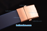 Ulysse Nardin Maxi Marine Diver Chrono OS20 Miyota Quartz Rose Gold Case with Blue Dial and Blue Rubber Strap - 7750 Coating