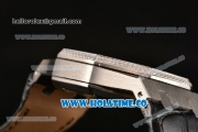 Audemars Piguet Royal Oak 41MM Asia Automatic Steel Case with Black Dial Diamonds Bezel and Stick Markers