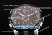 Perrelet Turbine XL Asia Automatic Steel Case with PVD Bezel and White/Black Rotating Dial