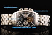 Franck Muller Geneve Tourbillon Automatic Full Steel with Black Dial and White Number Marking