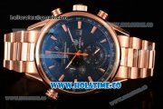 Tag Heuer Grand Carrera RS3 Chrono Miyota Quartz Rose Gold Case/Bracelet with Black Dial and Rose Gold Stick Markers