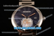 Cartier Rotonde De Miyota Quartz Steel Case/Bracelet with Blue Dial