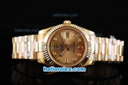 Rolex Day-Date II Automatic Movement Full Gold with Gold Dial and Diamond Markers