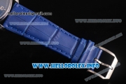 IWC Portuguese Asia 6497 Manual Winding Steel Case with Blue Dial and Arbaic Numeral Markers