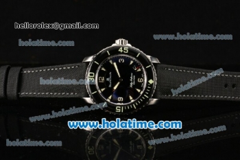 Blancpain Fifty Fathoms Swiss ETA 2836 Automatic Steel Case with Black Dial and Stick/Arabic Numeral Markers - 1:1 Original (ZF)