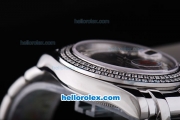 Rolex Day-Date Oyster Perpetual Automatic Diamond Bezel with Grey Dial and Roman Marking-Small Calendar