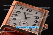 Patek Philippe Gondolo Miyota 1L45 Quartz Rose Gold Case with White Dial and Arabic Numeral Markers