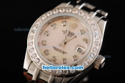 Rolex Datejust Oyster Perpetual Automatic Diamond Bezel with MOP Dial and Diamond Marking-Lady Model