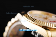 Rolex Day-Date II Automatic Movement Full Gold with Gold Roman Markers and White Dial