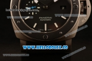 Panerai PAM1389 Luminor Submersible 1950 Amagnetic 3 Days Clone P.9010 Automatic Steel Case with Ceramic Bezel Black Dial and Black Rubber Strap - 1:1 Original (ZF)