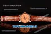 Omega De Ville Co-Axial Swiss ETA 2824 Automatic Rose Gold Case with Champagne Dial and Roman Numeral Markers