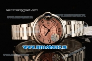 Cartier Ballon Bleu De Medium Swiss ETA 2671 Automatic Steel Case Pink Dial Roman Numeral Markers and Steel Bracelet - 1:1 Original