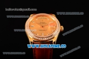 Rolex Day-Date Asia Automatic Yellow Gold Case with Diamonds Markers Gold Dial and Diamonds Bezel (BP)