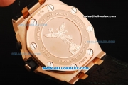 Audemars Piguet Royal Oak Offshore Swiss Valjoux 7750 Automatic Movement Rose Gold Case with Green Arabic Nunmerals Black Leather Strap - Run 12@Sec Pride of Mexico Limited Editon