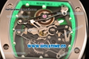 Richard Mille RM 038 Asia Automatic Steel Case with Skeleton Dial and Green Inner Bezel