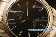Omega DeVille Swiss ETA 2836 Automatic Full Steel with Black Dial and Silver Stick Markers