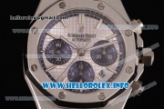 Audemars Piguet Royal Oak QE II CUP 2015 Limited Edition Chrono Swiss Valjoux 7750 Automatic Stainless Steel Case/Bracelet with White Dial Stick Markers - Blue Subdial (EF)