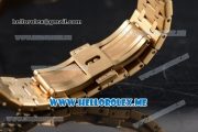 Audemars Piguet Royal Oak Miyota Quartz Yellow Gold Case/Bracelet with Grey Dial and Stick Markers