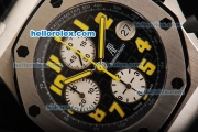 Audemars Piguet Royal Oak Offshore Jalan Bukit Bintang Swiss Valjoux 7750 Automatic Movement Titanium Case with Black Dial and Yellow Numerals-Limited Edition