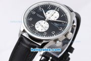 IWC Schaffhausen Quartz Movement with Black Dial and White Marking