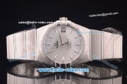 Omega Constellation Co-Axial Swiss ETA 2824 Automatic Full Steel Case with Silver Dial and Silver Stick Markers