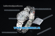 Cartier Ballon Bleu De Citizen Automatic Steel Case White Dial Roman Numeral Markers and Steel Bracelet