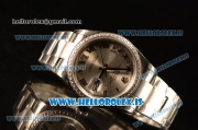 Rolex Datejust Grey Dial With Diamond Bezel Steel Rolex 3255