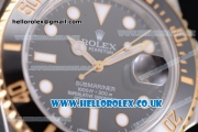 Rolex Submariner Swiss ETA 2836 Automatic Two Tone Case/Bracelet with Black Dial and Dot Markers (BP)