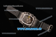 Richard Mille RM35-01 Bubba Watson Tourbillon Manual Winding Carbon Fiber Case with Skeleton Dial and White Dot Markers - White Inner Bezel