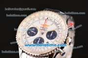 Breitling Navitimer 01 Chrono Swiss Valjoux 7750 Automatic Full Steel with White Dial and Stick Markers - 1:1 Original Best Edition