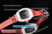 Richard Mille RM 055 Bubba Watson 9015 Automatic Ceramic Case with Black Dial Dots Markers and Rubber Strap