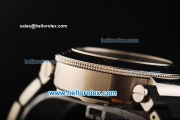 Cartier Pasha de Cartier Chronograph Swiss Valjoux 7750 Automatic Movement Steel Case with Black Dial and Black Strap