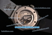 Hublot Big Bang Chrono Clone Hub4100 Automatic Ceramic Case with Black Rubber Strap and White Stick Markers (TW)