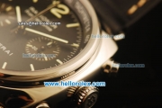 Panerai Radiomir Swiss Valjoux 7750 Automatic Steel Case with Black Dial and Black Leather Strap- 1:1 Original