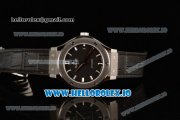 Hublot Classic Fusion Japanese Miyota 9015 Automatic Movement Steel Black Dial and Stick Markers Leather Strap (JF)