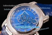 Ulysse Nardin Freak Automatic Steel/Diamond Case with Blue Dial and Blue Leather Strap (EF)