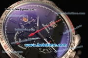 Tag Heuer Grand Carrera Calibre 36 RS Chrono Miyota OS20 Quartz Steel Case with Black Dial and Black Stick Markers