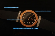 Hublot Classic Fusion Swiss ETA 2824 Automatic PVD Case with Rose Gold Bezel and Black Mesh Dia-Black Rubber Strap