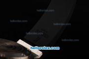 Hublot Big Bang King Swiss Valjoux 7750 Automatic Movement Plate Platinum Case with Black Bezel-Black Dial-Stick Markers and Black Rubber Strap