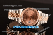 Rolex Datejust Rose Gold Case 3135 Auto with Pink Dial and Two Tone Bracelet - 1:1 Origianl