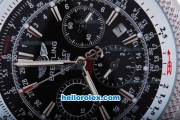 Breitling for Bentley Motors Working Chronograph Quartz with Black Dial and Black Leather Strap