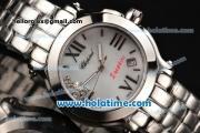 Chopard Swiss ETA Quartz Full Steel and White MOP Dial