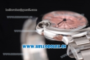 Cartier Ballon Bleu Medium Asia Automatic Stainless Steel Case/Bracelet with Roman Numeral Markers and Pink Dial (YF)