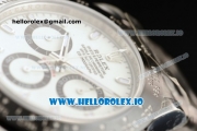 Rolex Cosmograph Daytona Clone Rolex 4130 Automatic Steel Case White Dial With Stick Markers Steel Bracelet - 1:1 Original (AR)