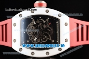 Richard Mille RM 055 Bubba Watson 9015 Automatic Ceramic Case with Black Dial Dots Markers and Rubber Strap